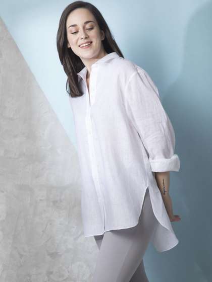 Women Solid Cotton Shirt