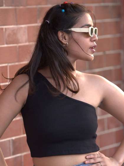 TeenTrums One Shoulder
                    Cotton Crop Top