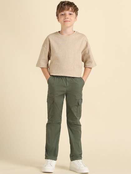 U.S. Polo Assn. Kids
                      Boys Cotton Classic Mid-Rise Regular Fit Cargos
                      Trousers