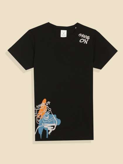 Allen Solly Junior
                      Boys Graphic Printed Round Neck Cotton T-shirt
