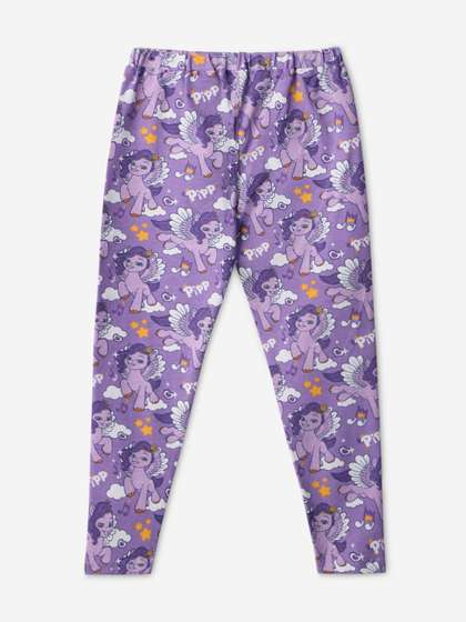 The Souled Store Girls
                    Regular Fit Peppa Pig Printed Purple Leggings