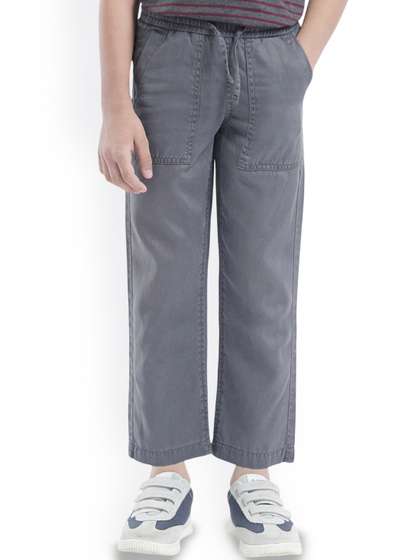 RARE ONES Boys Mid-Rise
                    Regular Fit Cotton Trousers