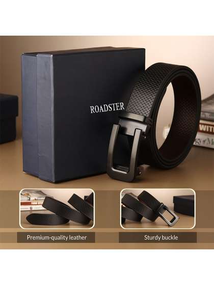 The Roadster Lifestyle
                    Co Men Leather Slider Buckle Formal Belt