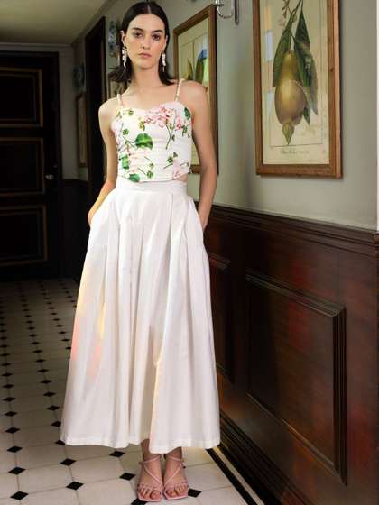 Sage by Mala Lily
                          Charm Flared Midi Skirt