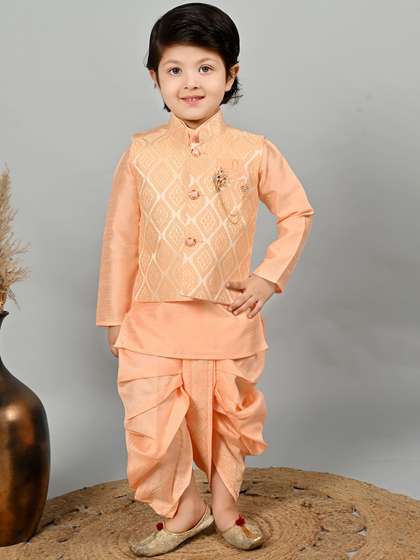 BT DEZINES Boys Ethnic
                      Motifs Regular Kurta with Dhoti Pants