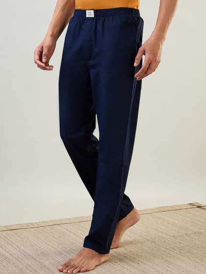 SleepZ by Raymond
                        Men Cotton Mid-Rise Lounge Pants