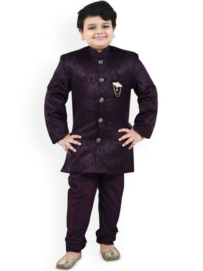 BAESD Boys Woven
                        Design Sherwani Set