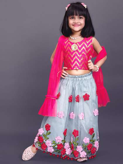 satyamfab Girls
                    Patchwork Ready to Wear Lehenga & Blouse With
                    Dupatta