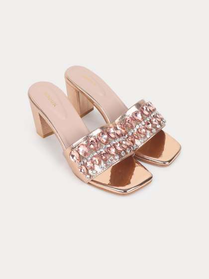 Anouk Women Embellished Ethnic Block Sandals