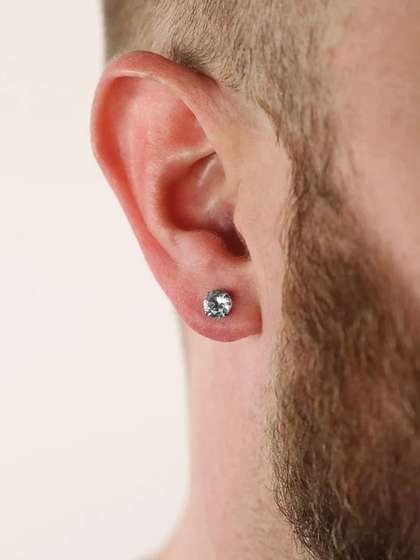The Roadster Lifestyle
                      Co Men Solitaire Studded Classic Single Ear Studs