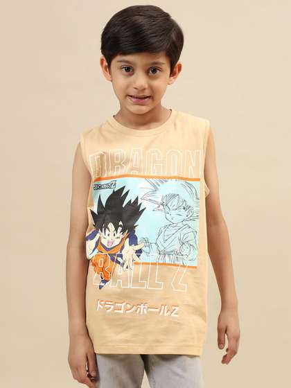 Boys Dragon Ball Z
                    Graphic Anime Printed Round Neck Cotton Relaxed Fit
                    T-shirt
