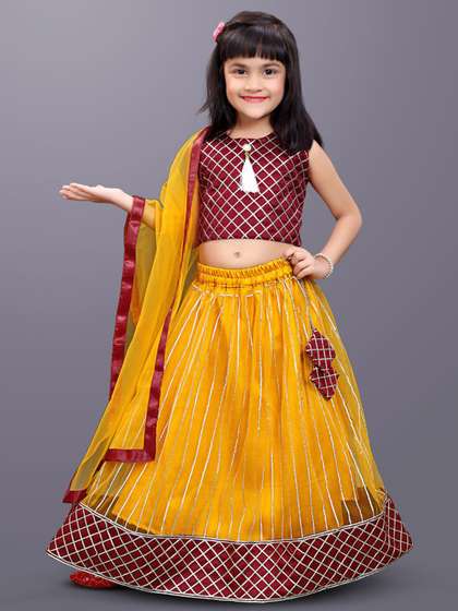 satyamfab Girls
                    Embroidered Ready to Wear Lehenga & Blouse With
                    Dupatta
