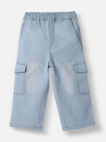 Nauti Nati Boys Jean
                    Light Fade Stretchable Cargo Jeans