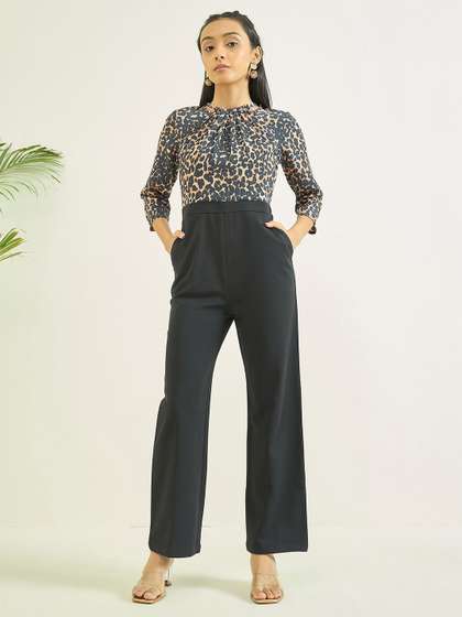 luyk Girls Halter Neck
                      Printed Basic Jumpsuit