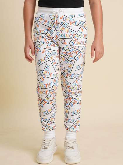 Jack & Jones Junior
                    Boys Cotton Printed Relaxed-Fit Track Pants