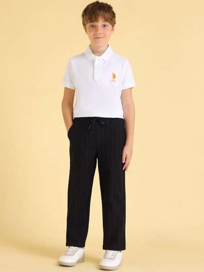 U.S. Polo Assn. Boys
                    Striped Relaxed Relaxed Fit Trousers