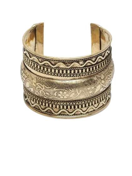 Sangria Gold-Plated
                        Oxidized Cuff Bracelet