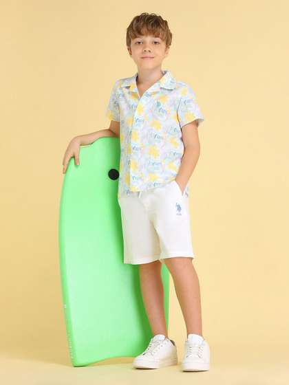 U.S. Polo Assn. Kids
                    Boys Classic Floral Opaque Printed Casual Shirt
