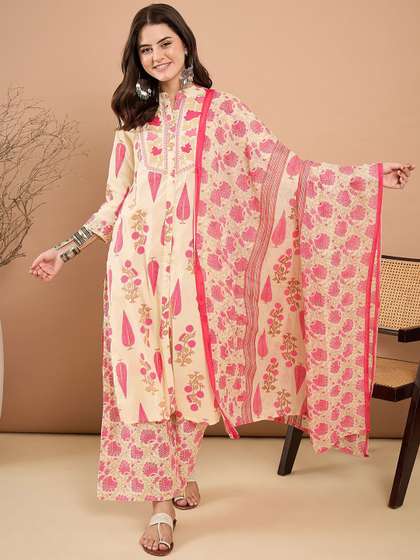 SAHASIKA Pure Cotton Straight Kurta Set