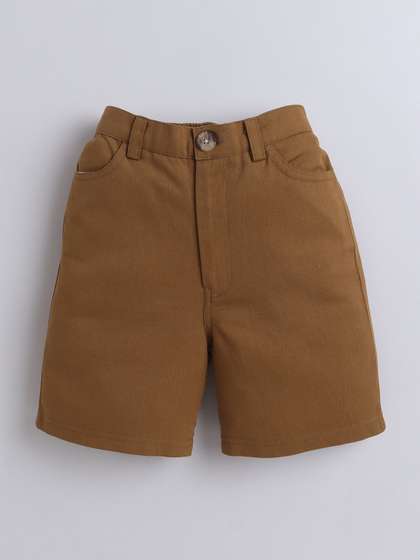AWW HUNNIE Boys cotton
                    twill shorts with front and back pockets Shorts