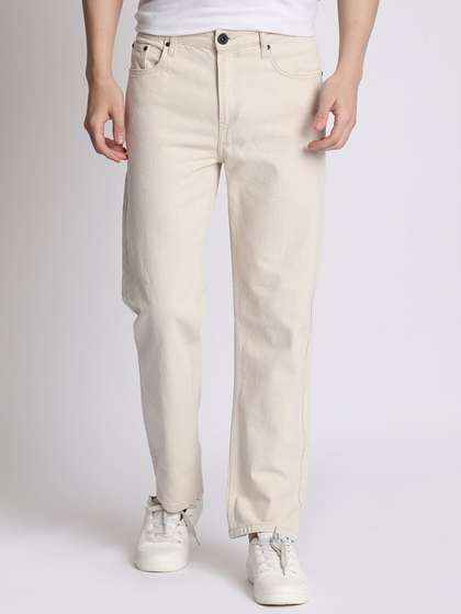 The Roadster
                        Lifestyle Co Men Cotton Ecru Straight Fit Jeans