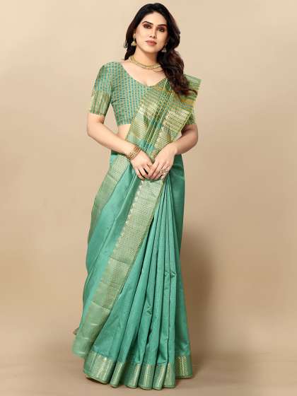 Moda Rapido Woven Design Zari Silk Blend Kanjeevaram Saree