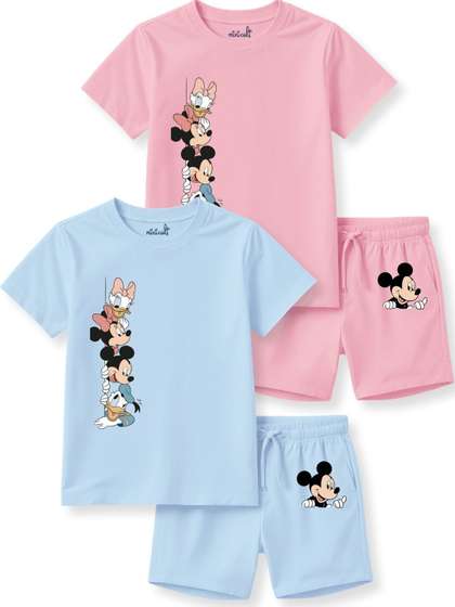 Minicult Unisex Kids
                    Printed T-shirt with Shorts