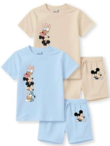 Minicult Unisex Kids
                    Printed T-shirt with Shorts