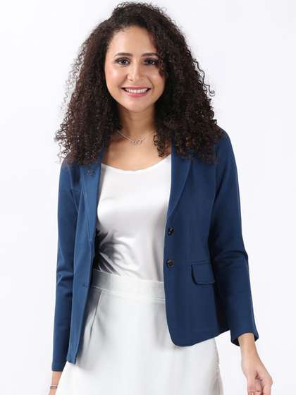 Bonnaty Notched
                        Lapel Single-Breasted Blazer