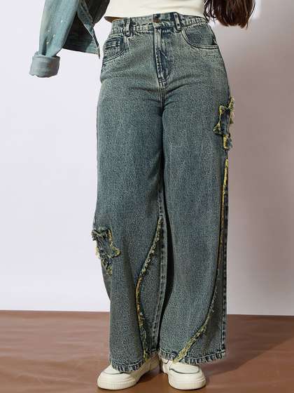 Noh.Voh - SASSAFRAS
                      Kids Girls Low Distress Acid Wash Jeans