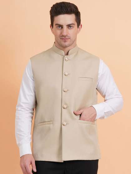 SG LEMAN Mandarin
                        Collar Nehru Jacket