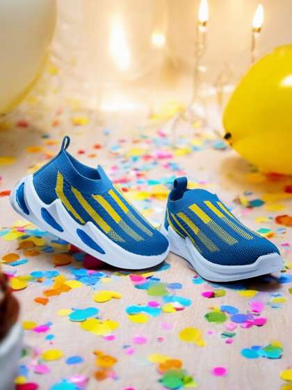 FABBMATE Kids Woven
                        Design Slip-On Sneakers