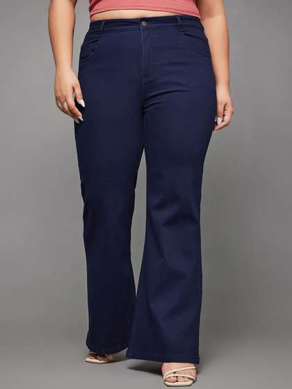 Miss Chase A+ Plus
                        Size Women Bootcut High-Rise Stretchable Jeans