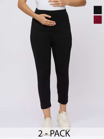 Evamomies Pack Of 2
                        High-Waist Maternity Leggings