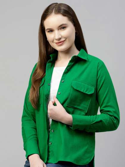Hancock Women Relaxed Fit Opaque Pure Cotton Shacket