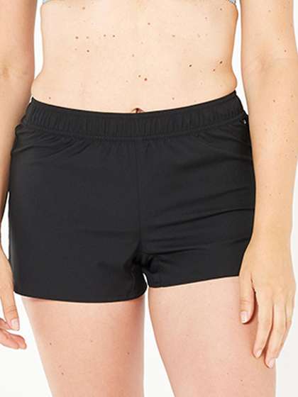 Decathlon Women Black
                      Resistance to Impact of Waves Beach and Surfing
                      Board Shorts
