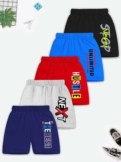 YK X Trampoline Unisex
                    Kids Printed Shorts