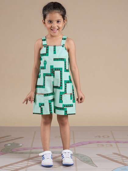 LIL DRAMA Girls
                      Printed Basic Jumpsuit