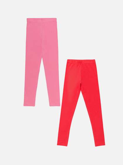 Bodycare Girls Pack Of 2
                    Cotton Slim-Fit Ankle-Length Leggings