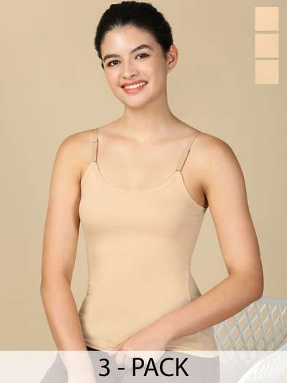 Lux Cozi Pack Of 3
                        Pure Cotton Camisoles