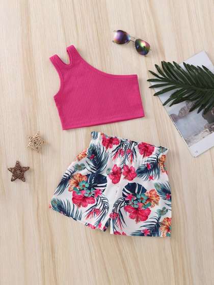 YK Girls Top with
                    Shorts