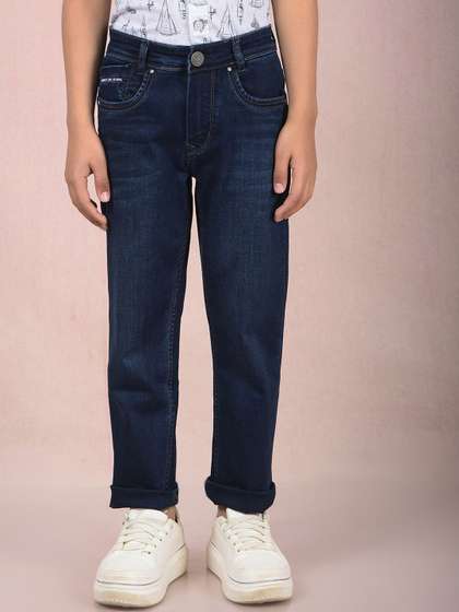 Crimsoune Club Boys Slim
                    Fit Heavy Fade Stretchable Jeans