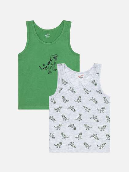 Bodycare Boys Pack Of 2
                    Assorted Pure Cotton Innerwear Vests KIA9308-PK001
