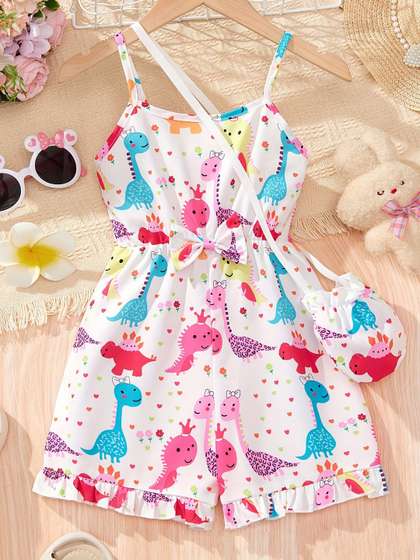 YK Girls Printed Basic
                    Jumpsuit