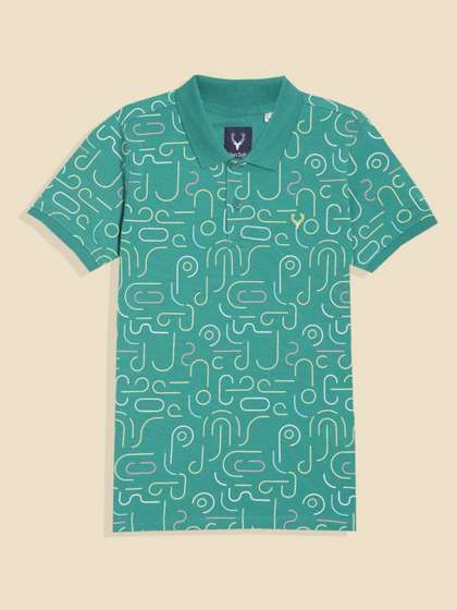 Allen Solly Junior Boys
                    Abstract Printed Polo Collar Short Sleeves T-Shirt
