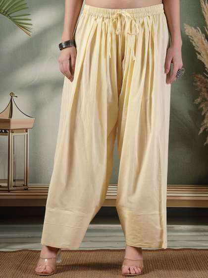 Clora Creation
                          Women Solid Loose Fit Cotton Farshi Salwar