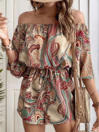 StyleCast Women Ethnic
                      Off-Shoulder Printed Jumpsuit