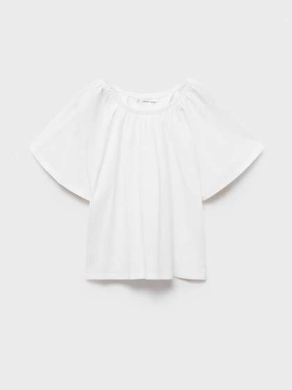 Mango Kids Girls Pure
                      Cotton Flared Sleeve Top