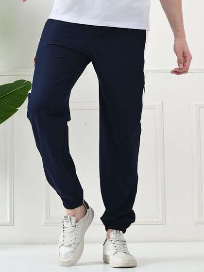 Bildos Men Colour-Blocked Mid Rise Joggers