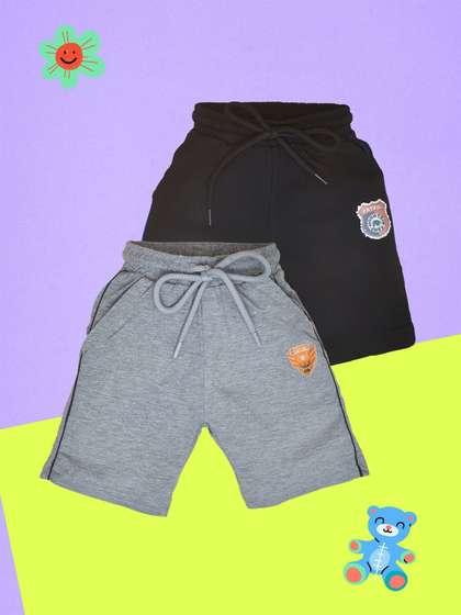 Lux Cozi Boy Pack Of 2
                      Mid-Rise Regular Fit Shorts